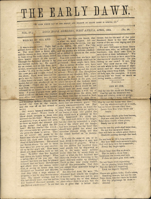 The Early Dawn - rarer than the Bay Psalm Book and just as significant, but considerably less expensive. Courtesy of Special Collections, Yale Divinity School Library.